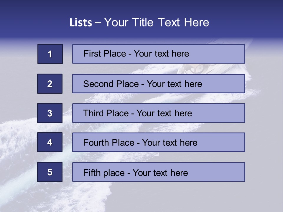 Fast Motor Boat With Splash And Wake PowerPoint Template