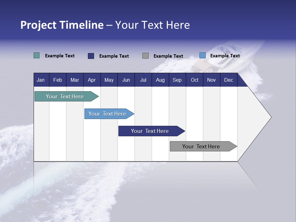 Fast Motor Boat With Splash And Wake PowerPoint Template
