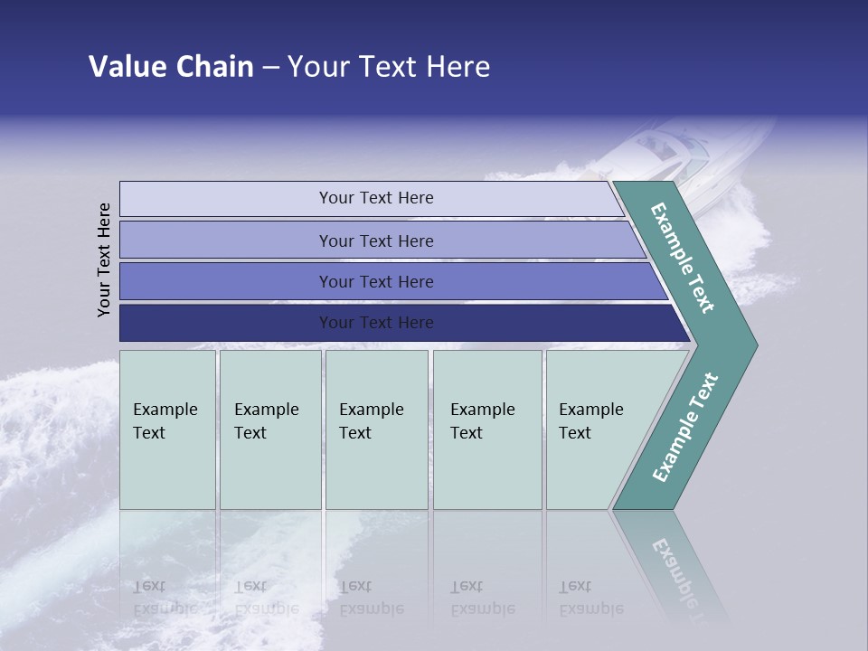 Fast Motor Boat With Splash And Wake PowerPoint Template