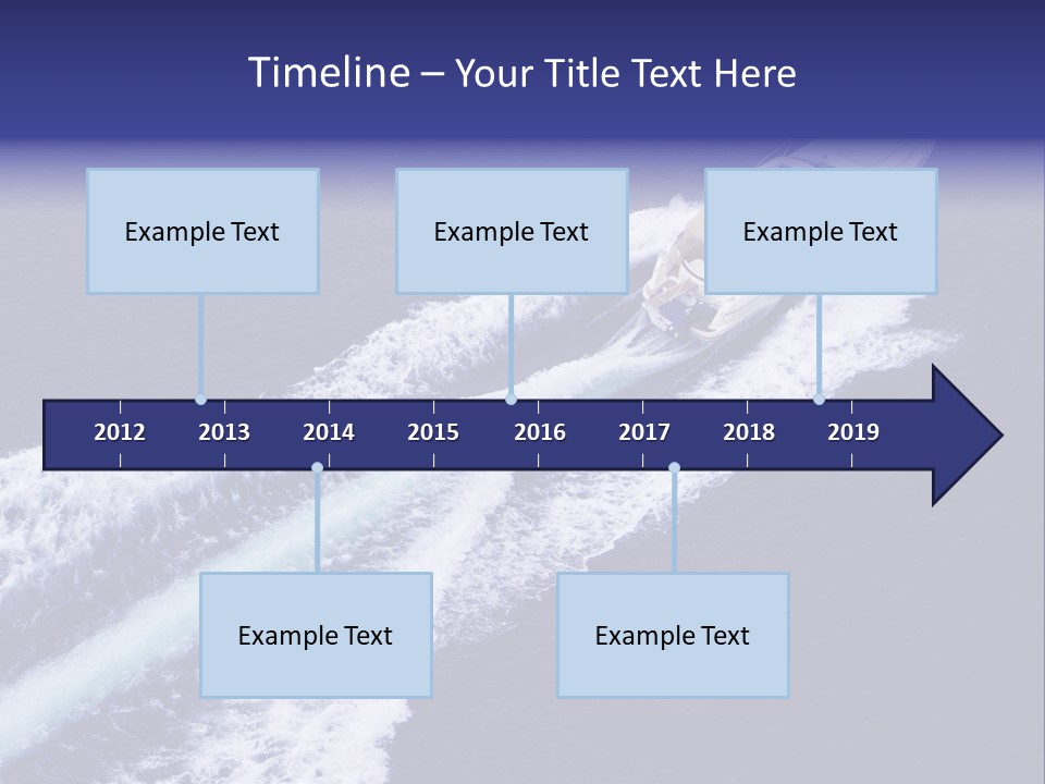 Fast Motor Boat With Splash And Wake PowerPoint Template