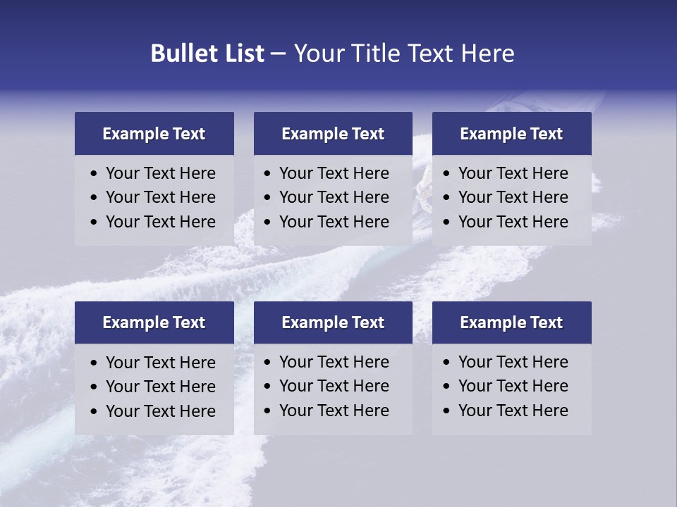 Fast Motor Boat With Splash And Wake PowerPoint Template