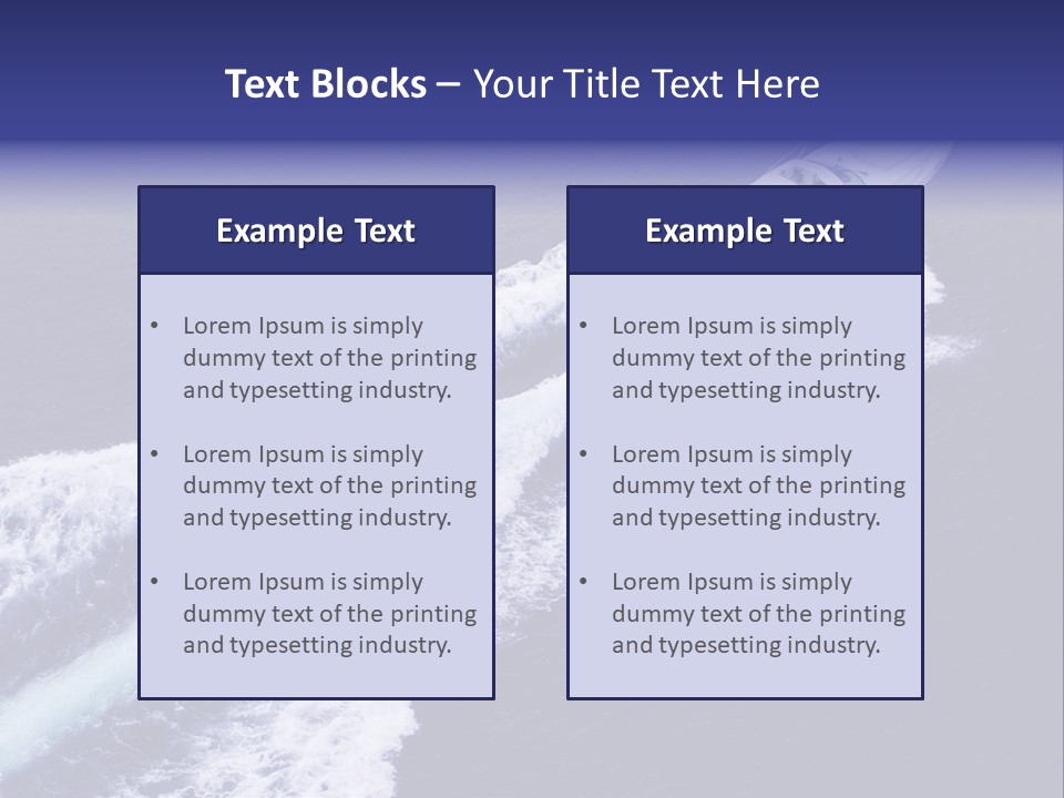 Fast Motor Boat With Splash And Wake PowerPoint Template