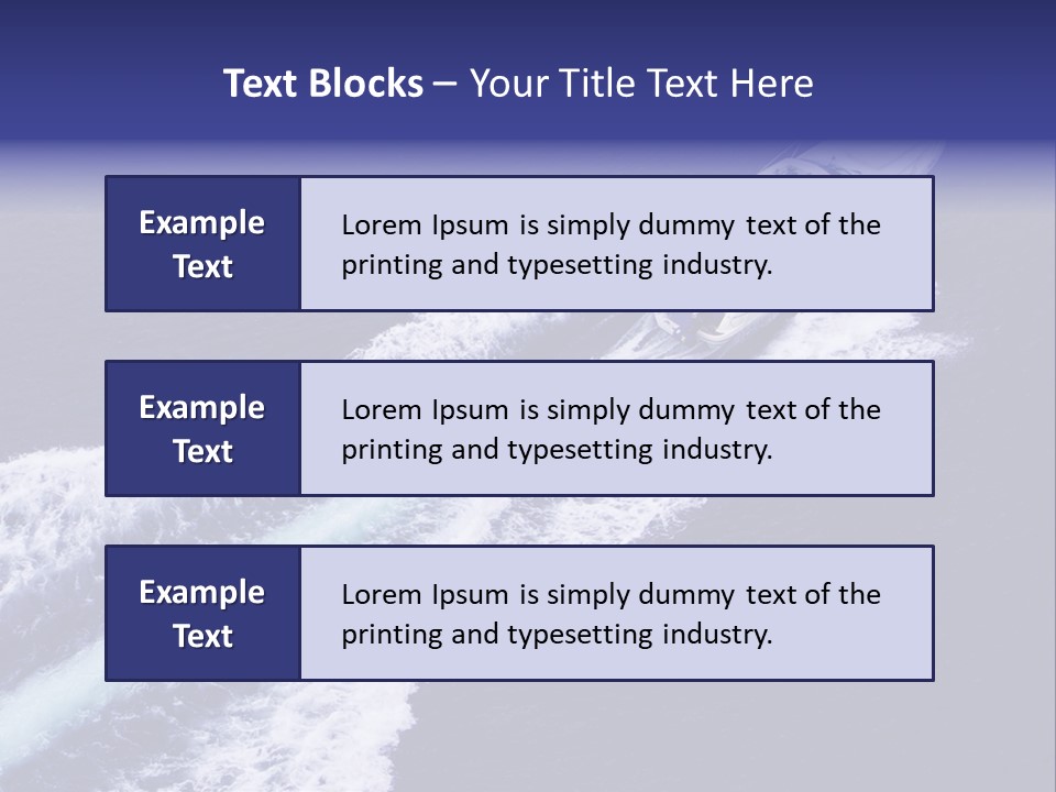 Fast Motor Boat With Splash And Wake PowerPoint Template