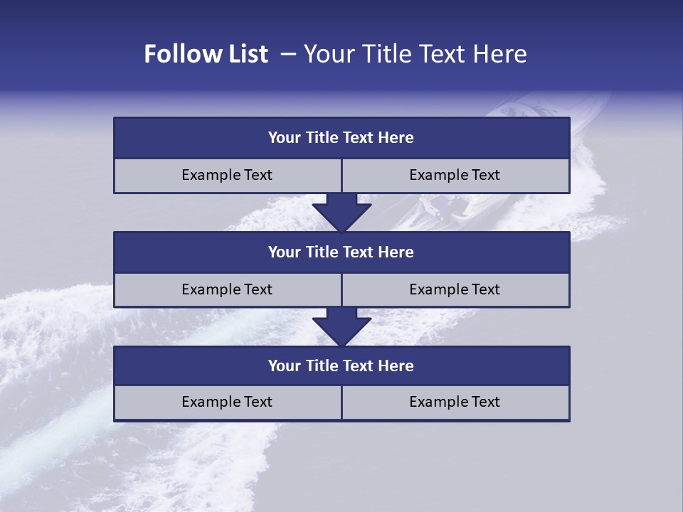 Fast Motor Boat With Splash And Wake PowerPoint Template