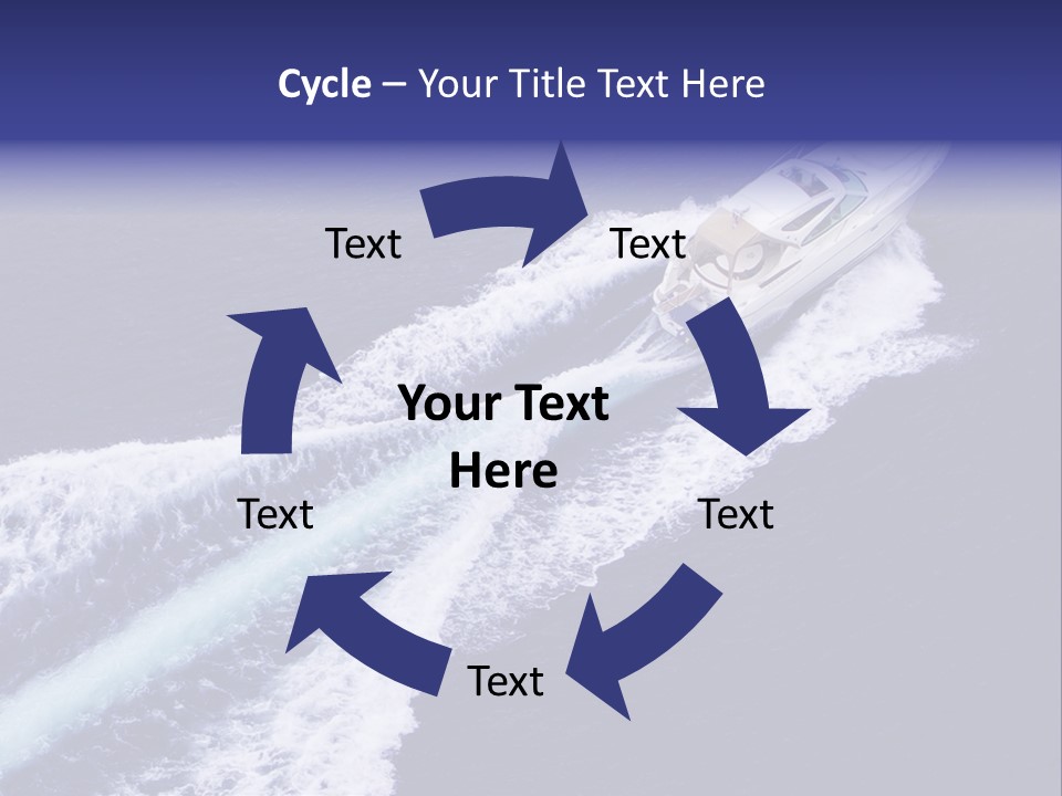 Fast Motor Boat With Splash And Wake PowerPoint Template