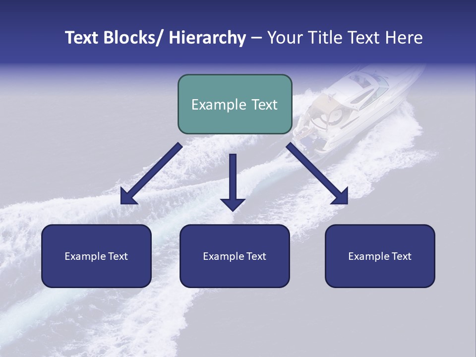 Fast Motor Boat With Splash And Wake PowerPoint Template