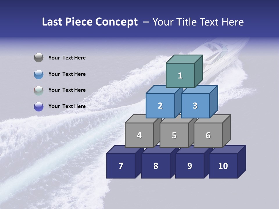 Fast Motor Boat With Splash And Wake PowerPoint Template