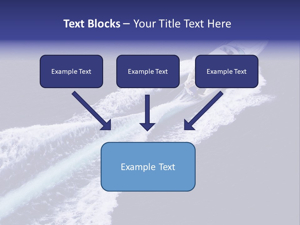 Fast Motor Boat With Splash And Wake PowerPoint Template