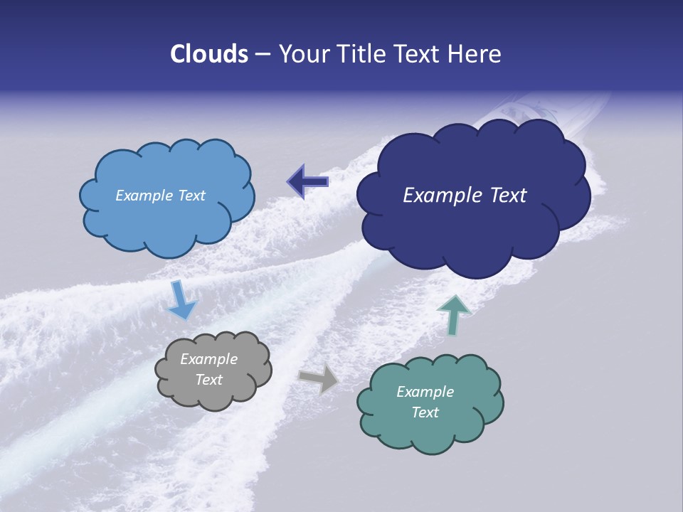Fast Motor Boat With Splash And Wake PowerPoint Template