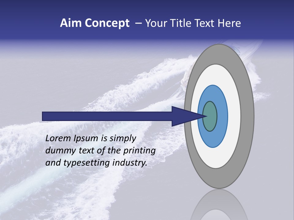 Fast Motor Boat With Splash And Wake PowerPoint Template