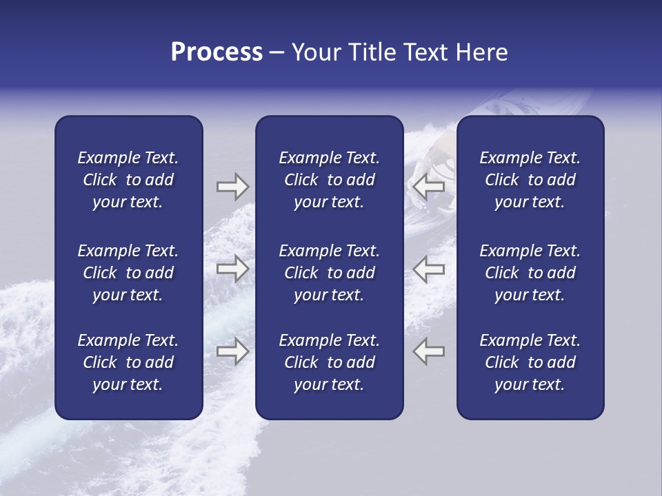 Fast Motor Boat With Splash And Wake PowerPoint Template