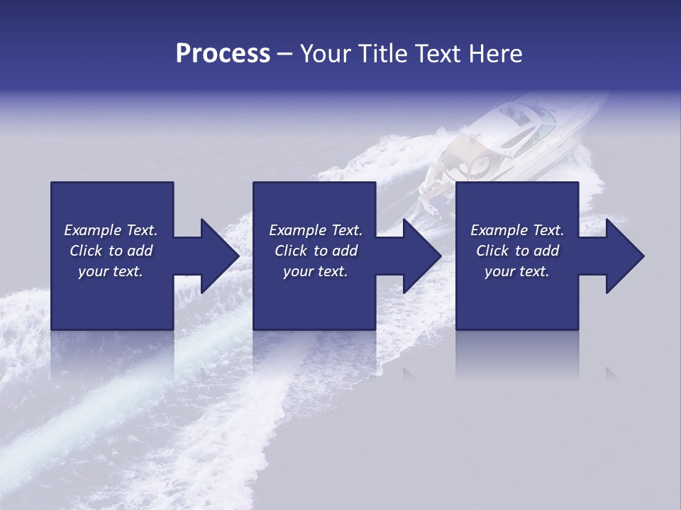 Fast Motor Boat With Splash And Wake PowerPoint Template