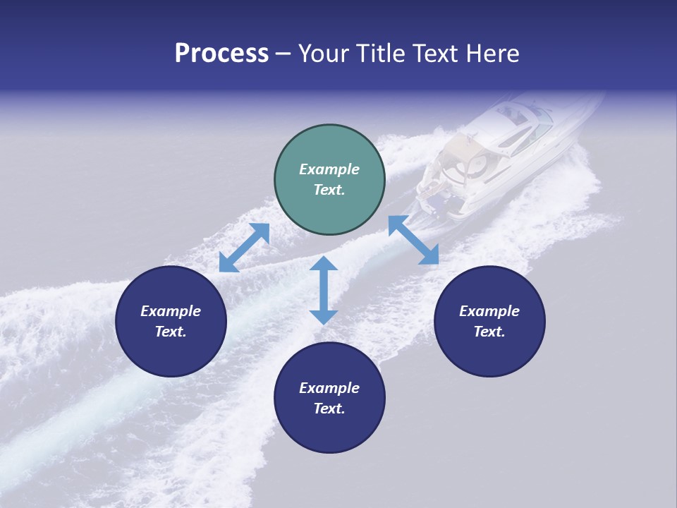 Fast Motor Boat With Splash And Wake PowerPoint Template