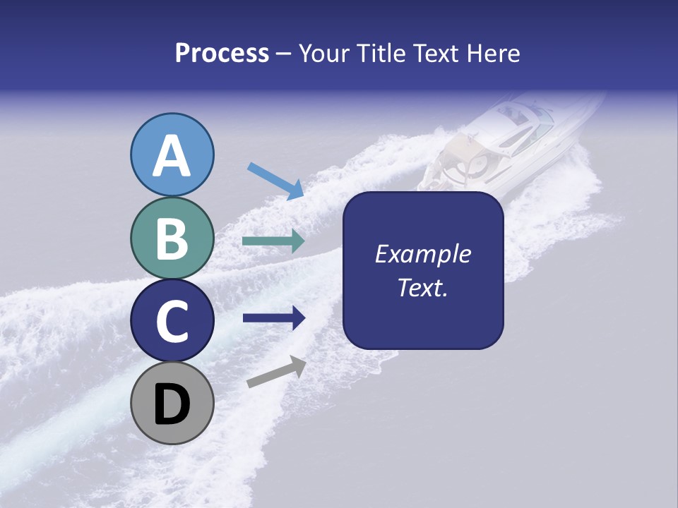 Fast Motor Boat With Splash And Wake PowerPoint Template