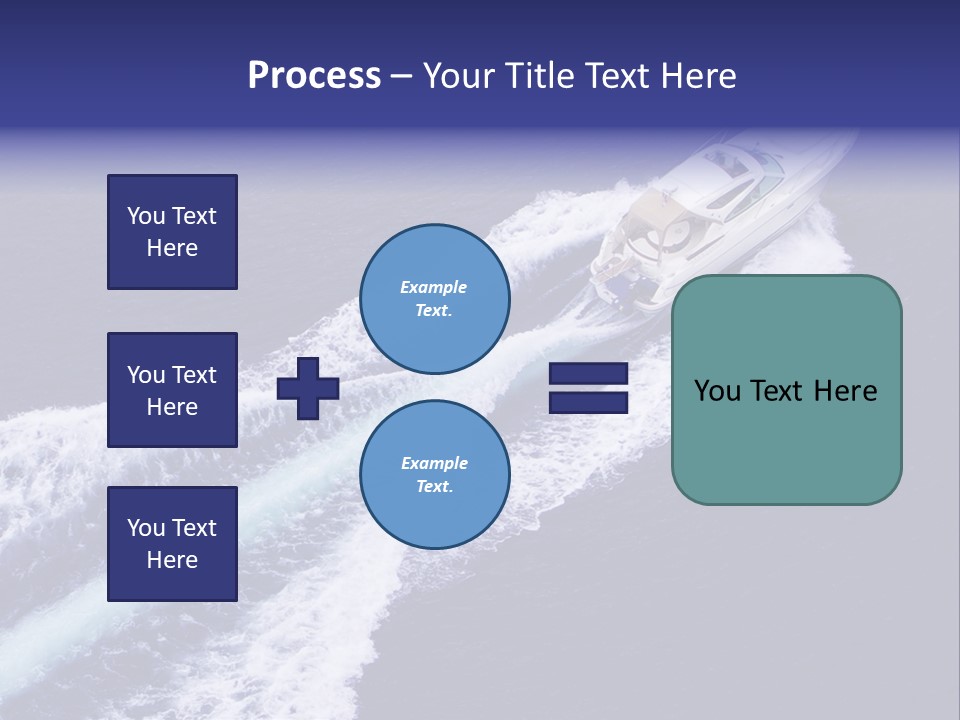 Fast Motor Boat With Splash And Wake PowerPoint Template