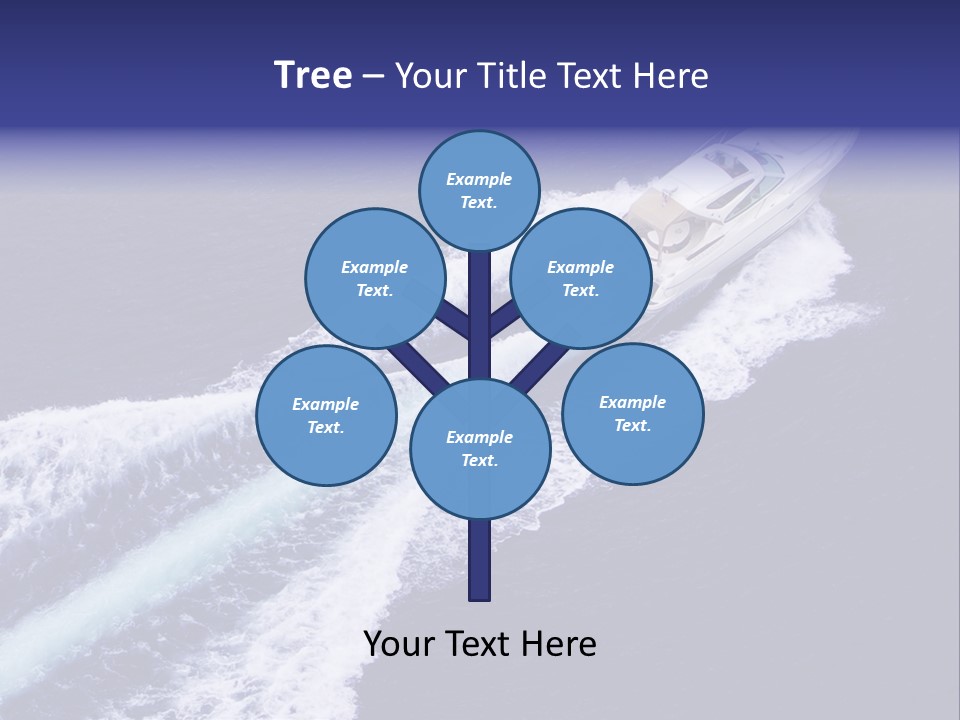 Fast Motor Boat With Splash And Wake PowerPoint Template