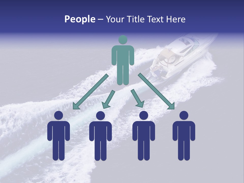 Fast Motor Boat With Splash And Wake PowerPoint Template