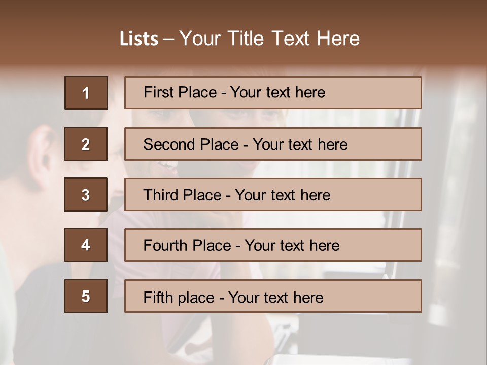 Male College Students In A Computer Lab PowerPoint Template