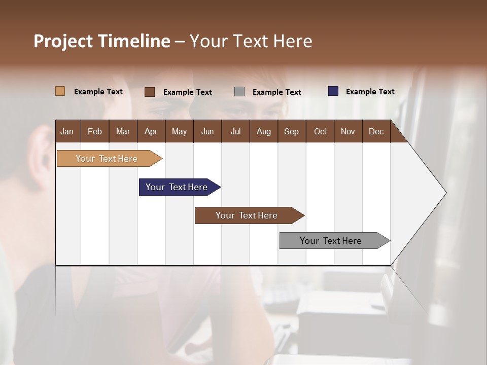 Male College Students In A Computer Lab PowerPoint Template