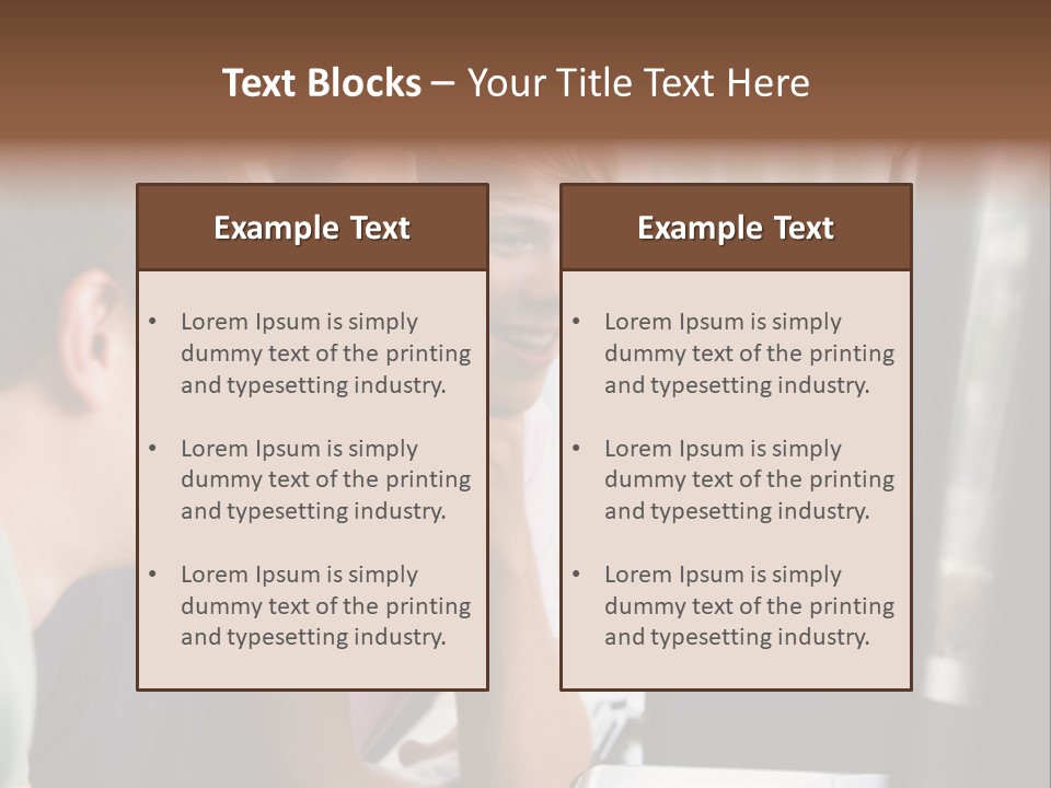 Male College Students In A Computer Lab PowerPoint Template