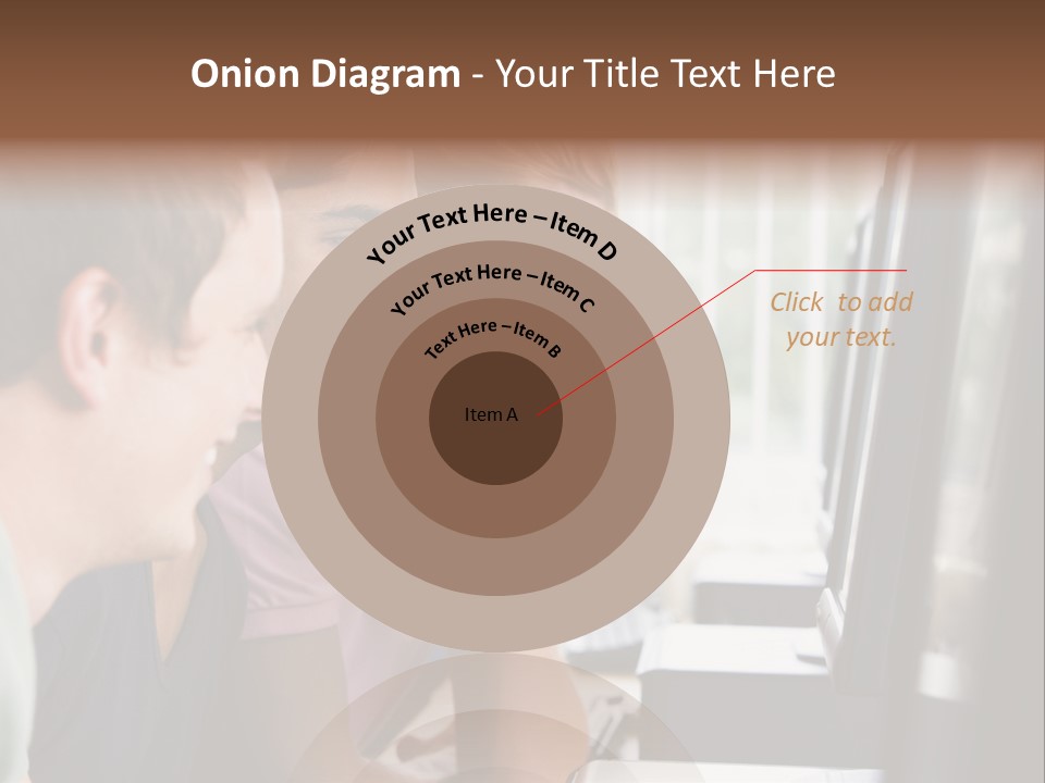 Male College Students In A Computer Lab PowerPoint Template
