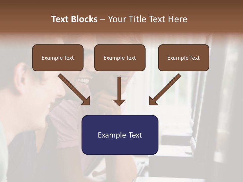 Male College Students In A Computer Lab PowerPoint Template