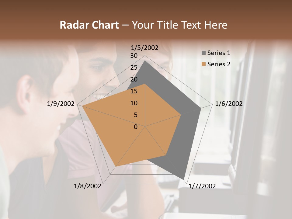 Male College Students In A Computer Lab PowerPoint Template