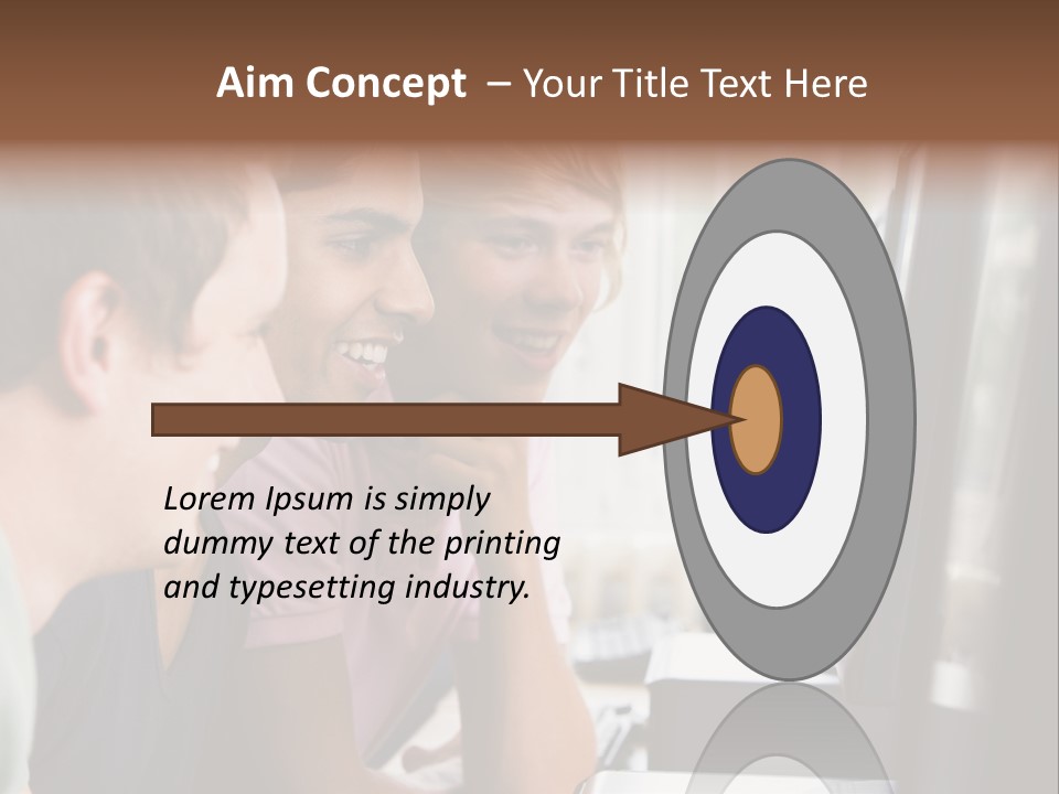 Male College Students In A Computer Lab PowerPoint Template