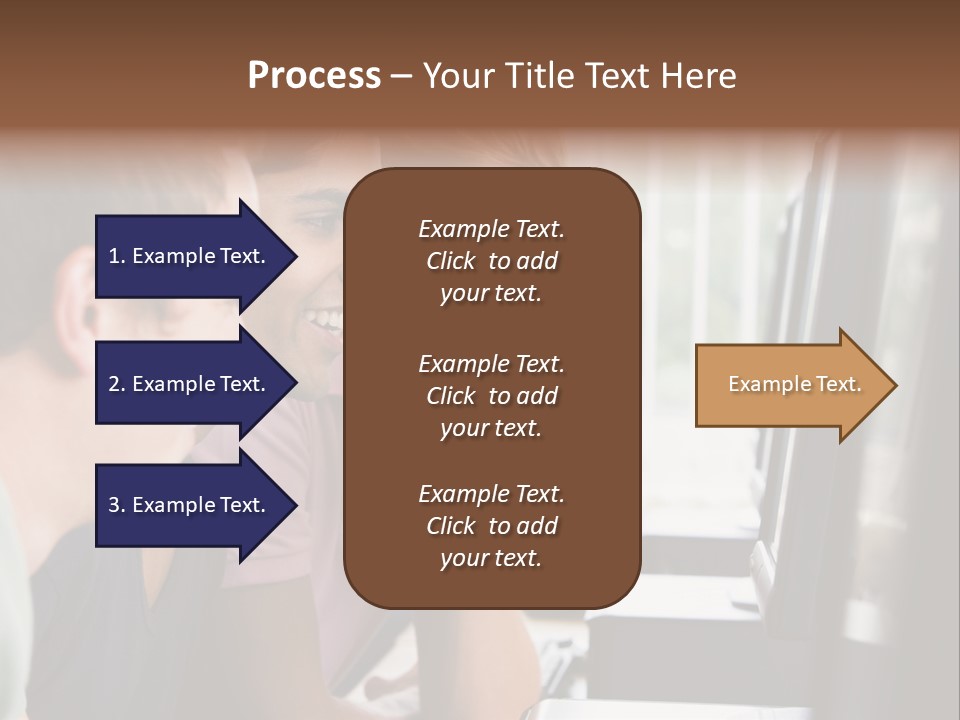Male College Students In A Computer Lab PowerPoint Template