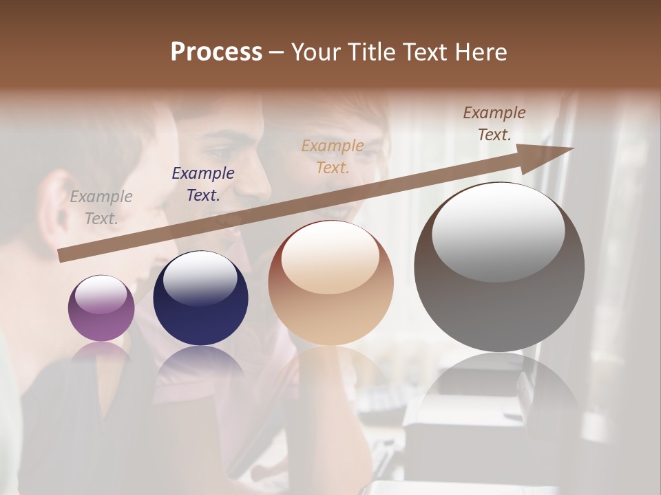 Male College Students In A Computer Lab PowerPoint Template