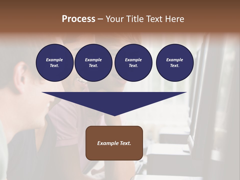 Male College Students In A Computer Lab PowerPoint Template