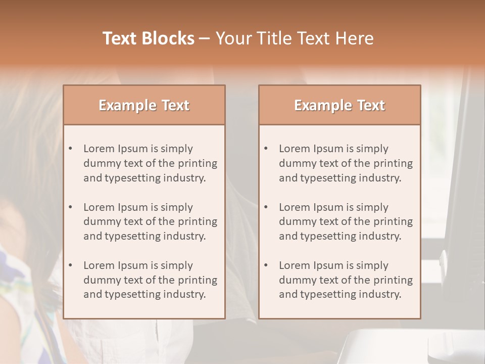 College Students In A Computer Lab PowerPoint Template