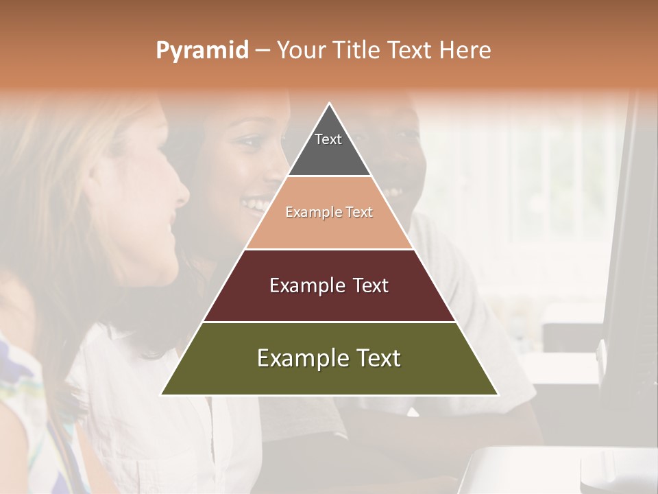 College Students In A Computer Lab PowerPoint Template