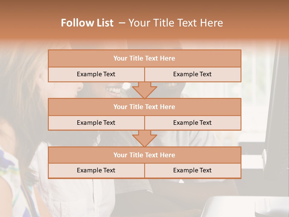 College Students In A Computer Lab PowerPoint Template