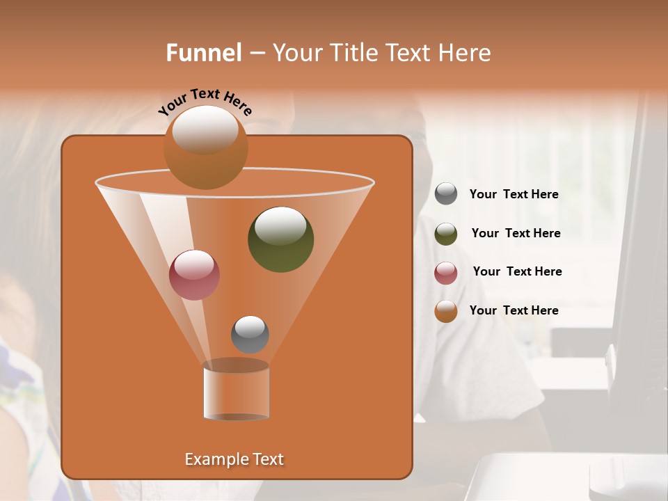 College Students In A Computer Lab PowerPoint Template