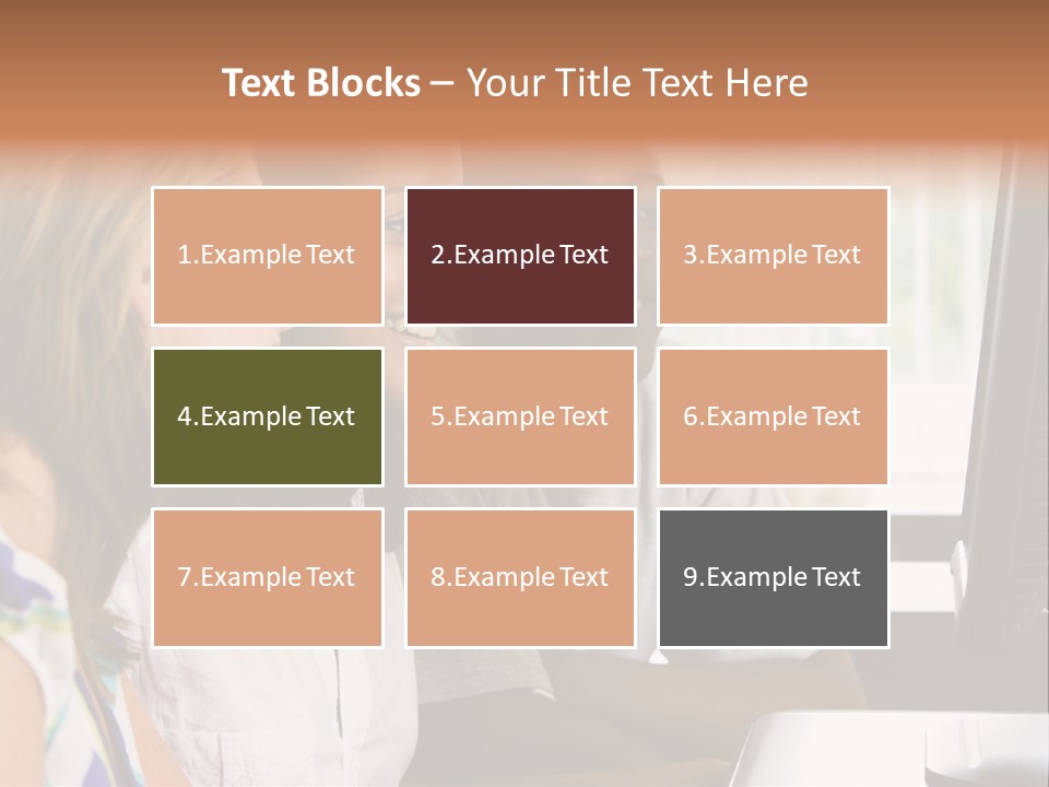 College Students In A Computer Lab PowerPoint Template