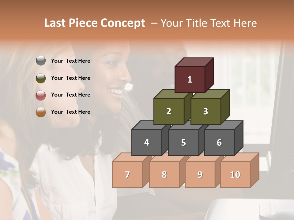 College Students In A Computer Lab PowerPoint Template