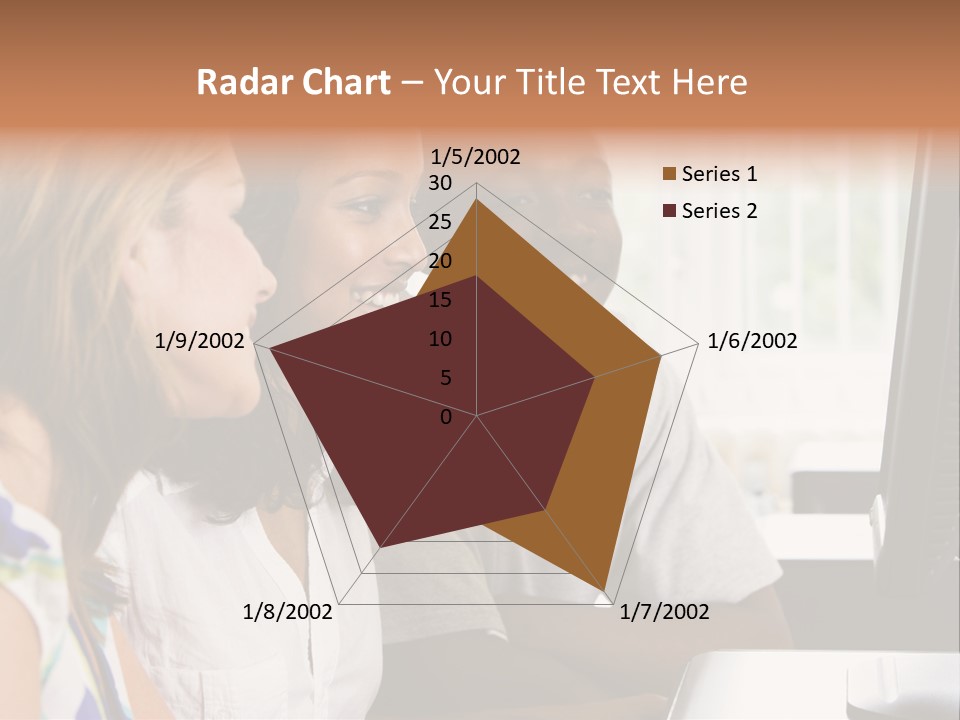 College Students In A Computer Lab PowerPoint Template