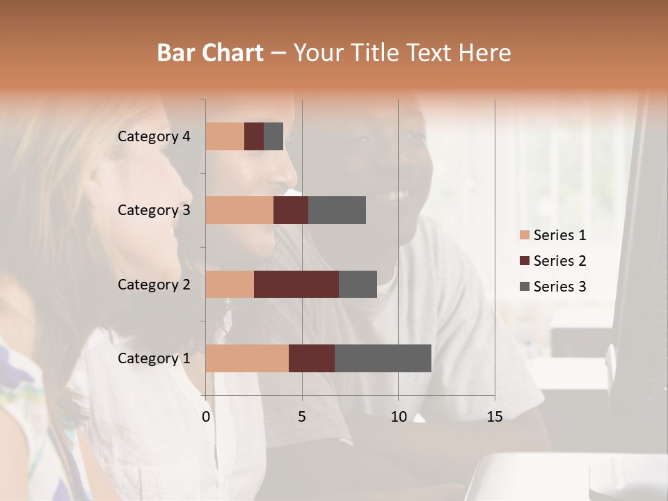 College Students In A Computer Lab PowerPoint Template