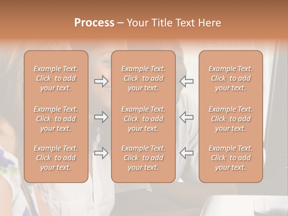College Students In A Computer Lab PowerPoint Template