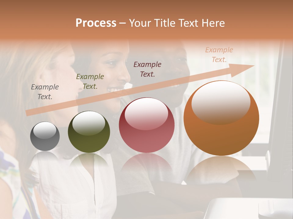 College Students In A Computer Lab PowerPoint Template
