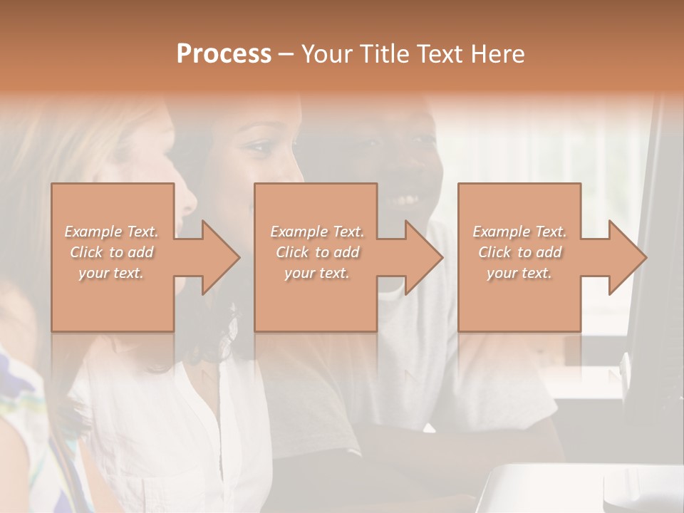 College Students In A Computer Lab PowerPoint Template