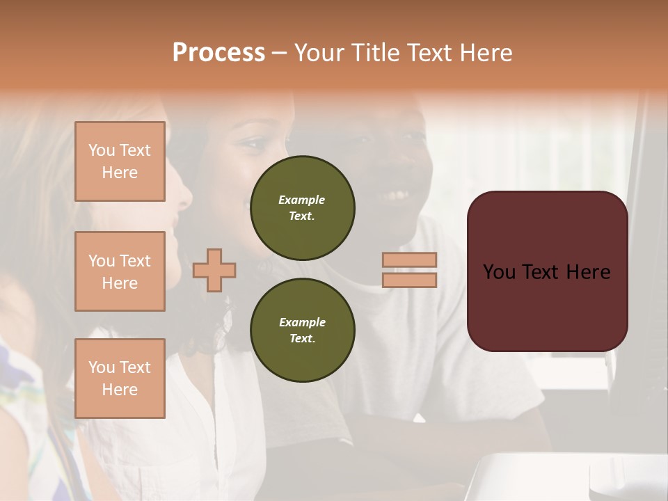 College Students In A Computer Lab PowerPoint Template
