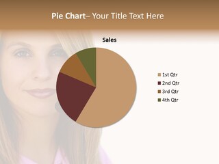 Attractive Blond Tele Sales Person PowerPoint Template