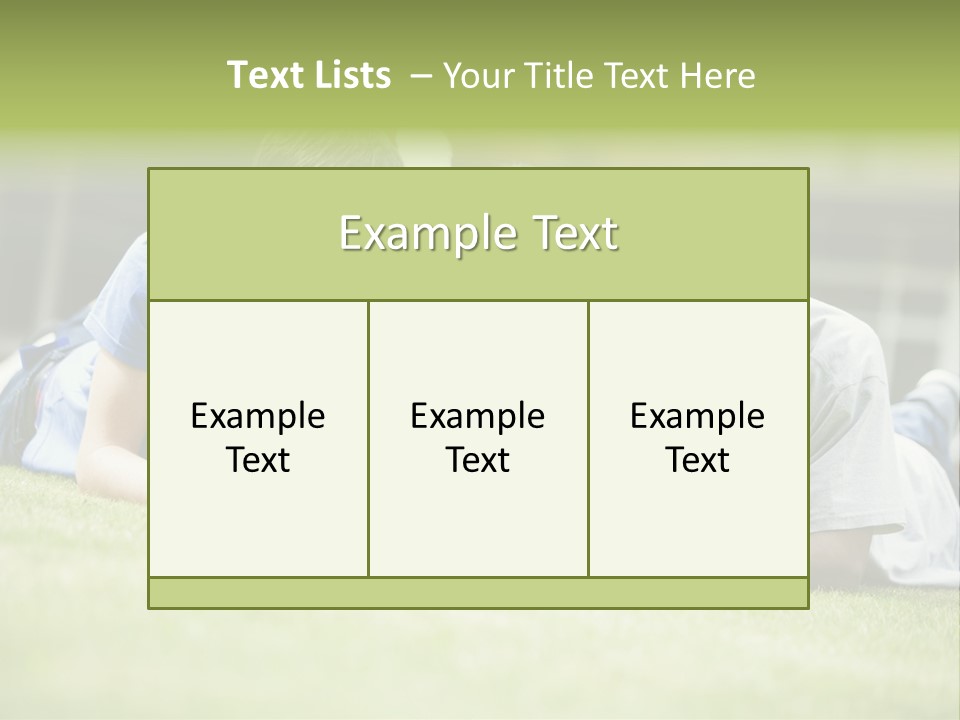 College Students Using Laptop On Campus Lawn, PowerPoint Template
