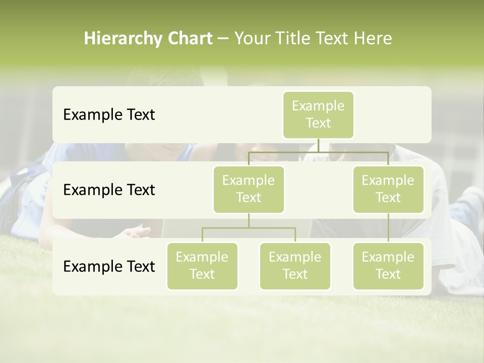 College Students Using Laptop On Campus Lawn, PowerPoint Template
