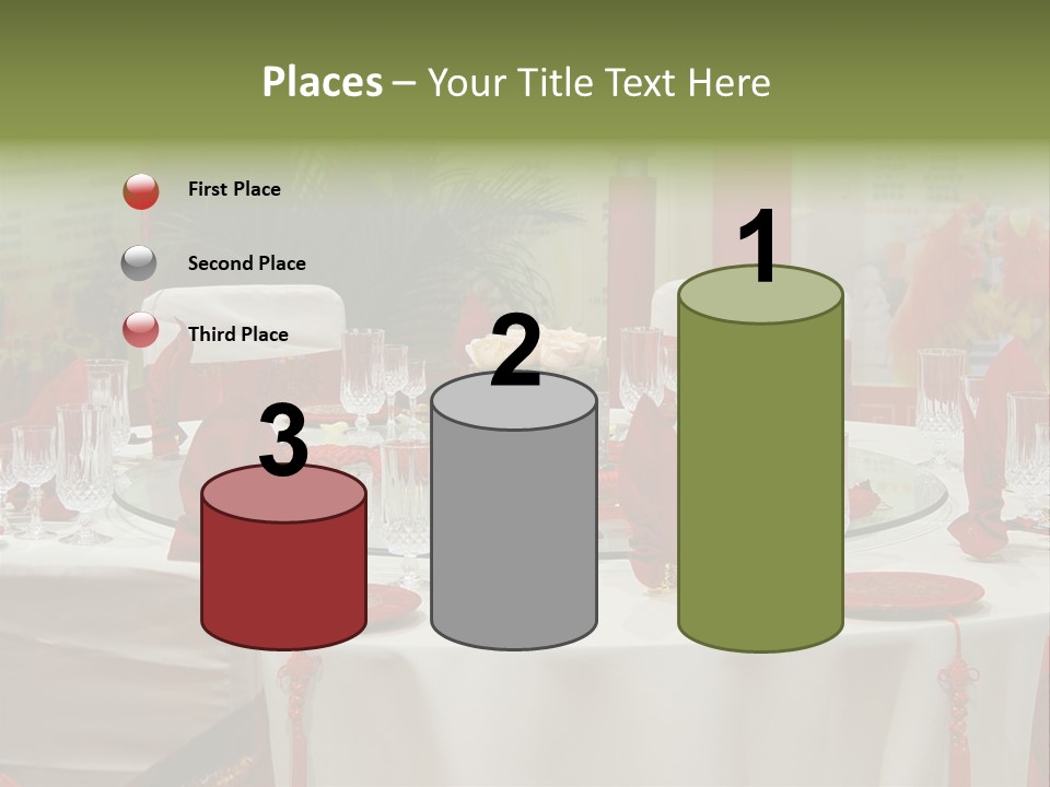 Banquet Table Setting For Wedding In China PowerPoint Template