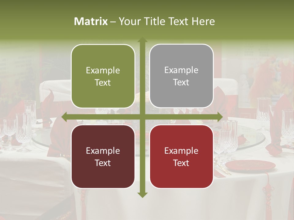 Banquet Table Setting For Wedding In China PowerPoint Template