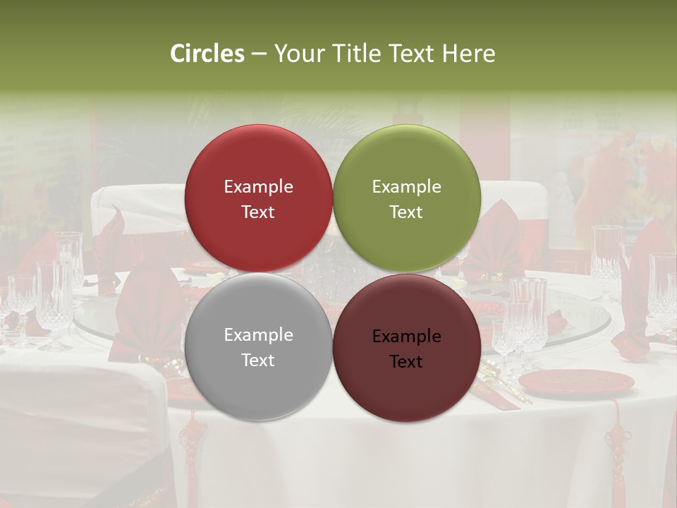 Banquet Table Setting For Wedding In China PowerPoint Template