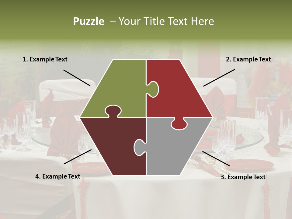 Banquet Table Setting For Wedding In China PowerPoint Template